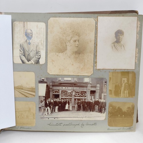 150 - An early 20th century photograph album, understood to have been collected and amassed by John Hodges... 