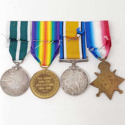 155 - A group of four medals, comprising a 1914-15 Star trio, and a LS & GC Medal, awarded to CH 13318 Pte... 