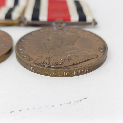 253 - A Special Constabulary Medal, awarded to Head S C Hosking, another, awarded to Stanley Brickell, ano... 