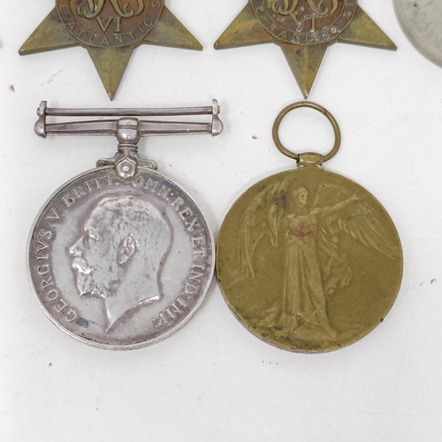 250 - A British War Medal, awarded to 267485 Pte A Brannan W Rid R, a Victory medal, awarded to 3318 Pte F... 