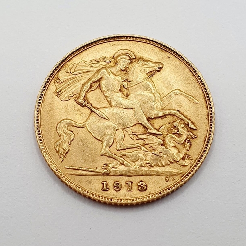 108 - A George V gold half sovereign, 1912