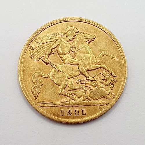 109 - A George V half sovereign, 1911