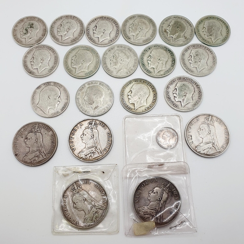 115 - A Lusitania medallion, assorted crowns and other coins