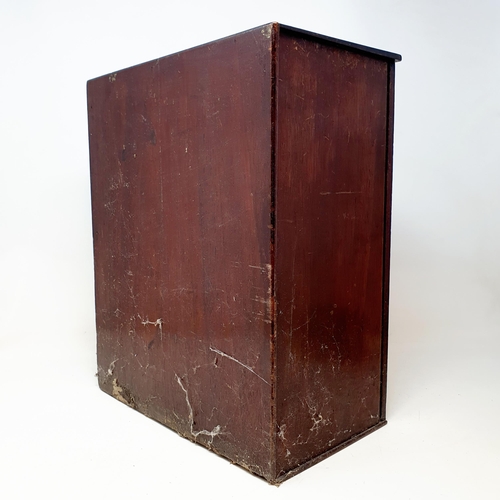 119 - A late 19th century mahogany table top collectors cabinet, having ten drawers, 27.5 cm wide