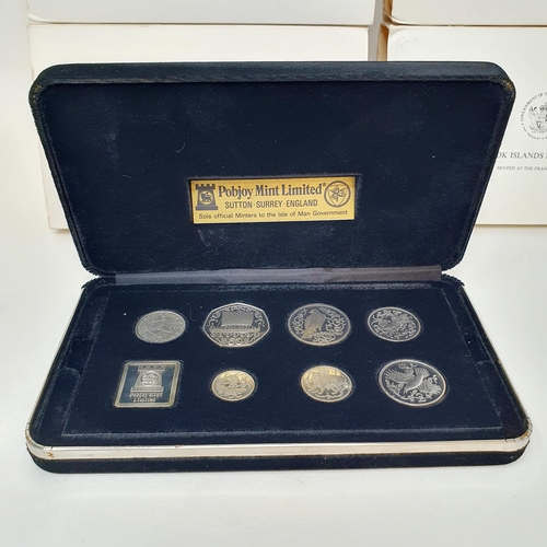 91 - A set of four Isle of Man International Year of the Disabled silver proof crowns, boxed, two other I... 