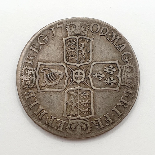 141 - A Queen Anne half crown, 1709