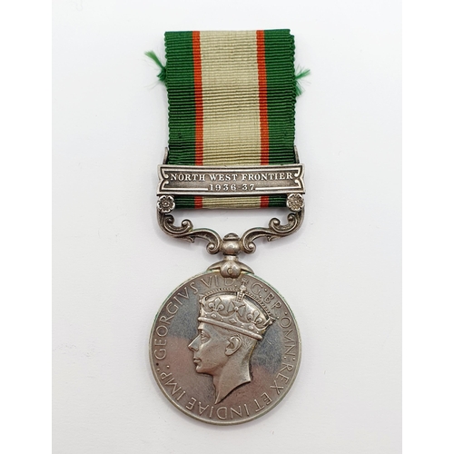 158 - An India General Service Medal, with North West Frontier 1936-37 clasp, awarded to 14073 Sepoy Mohd ... 