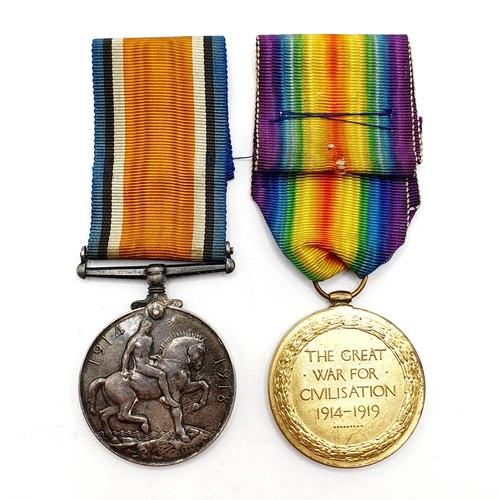 160 - A British War Medal and a Victory Medal pair, awarded 201851 Pte F C Thomas, Gloucester Regiment