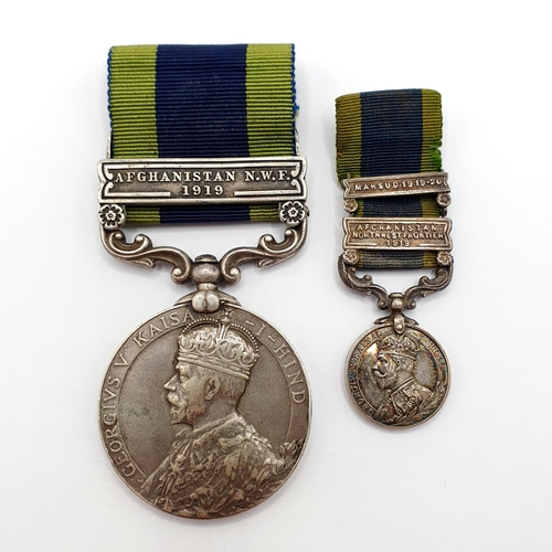 162 - An India General Service Medal, with Afghanistan NWF 1919 clasp, awarded to 9569 Pte J C Matthews Du... 