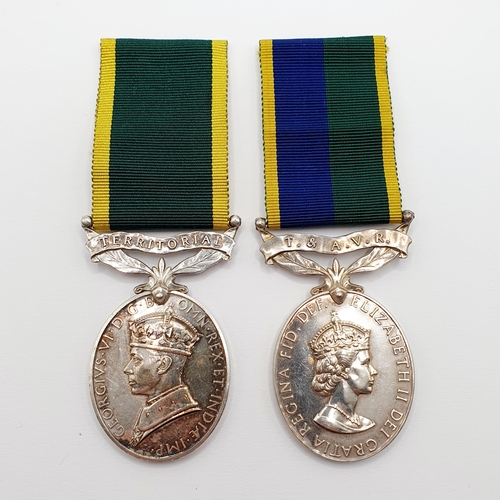 179 - A Territorial Efficiency Medal, awarded to 892239 Dvr G S Hampshire RASC, and a T & AVR Efficiency M... 