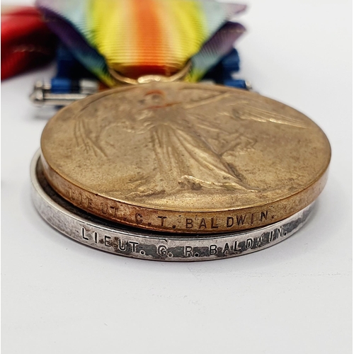 180 - A 1914-15 Star trio, awarded to 2 Lieut G R Baldwin R Muns Fus