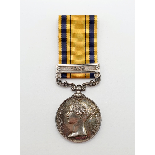 181 - A South Africa Medal, awarded to 1046 Pte J Bolton 2/3rd Foot, with 1879 clasp