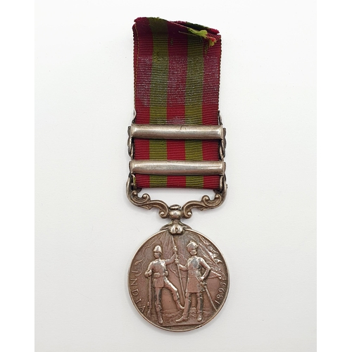 186 - An India General Service Medal, awarded to 4567 Pte E Maiden 1st Bn Ryl W Rgt, with Punjab Frontier ... 