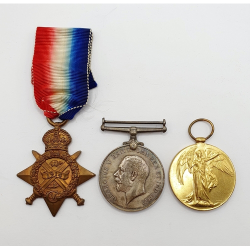 193 - A 1914 Star trio, awarded to RMA 10044 Gnr W Gosney RM Brigade