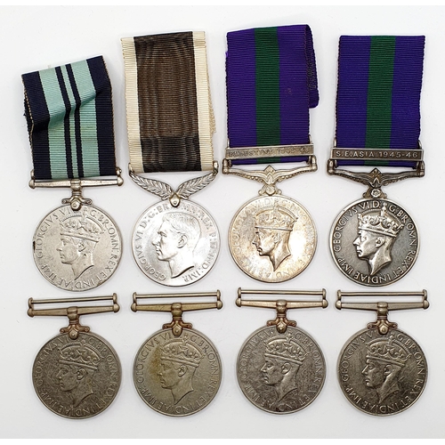 195 - Five India 1939-45 medals, a New Zealand medal, and two General Service Medals, all unnamed