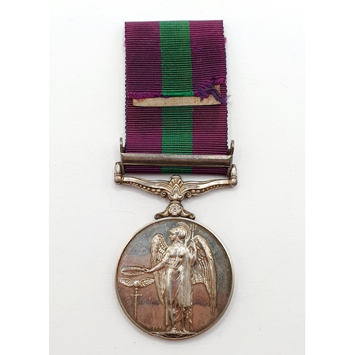 196 - A General Service Medal, awarded to 3519784 LAC J M Harkins RAF, with Malaya clasp