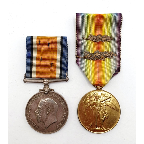 201 - A pair of WWI medals, awarded to 401374 Sgt H Deacon RAF