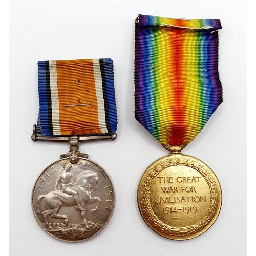 201 - A pair of WWI medals, awarded to 401374 Sgt H Deacon RAF