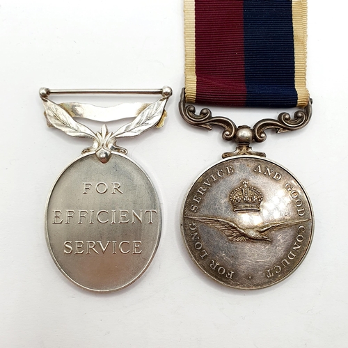 206 - A LS & GC medal awarded to 795775 SAC F Borg RAF, and a Territorial Efficiency Medal, awarded to 759... 