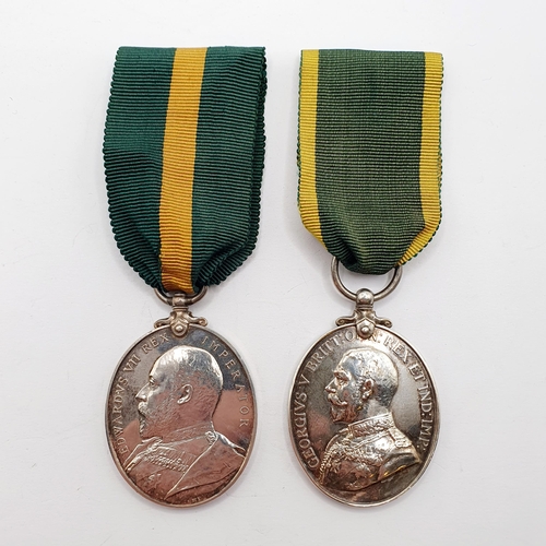 207 - A Territorial Efficiency Medal, awarded to 2063 L Sjt A Scott 4/Dorset Reg, and another, awarded to ... 