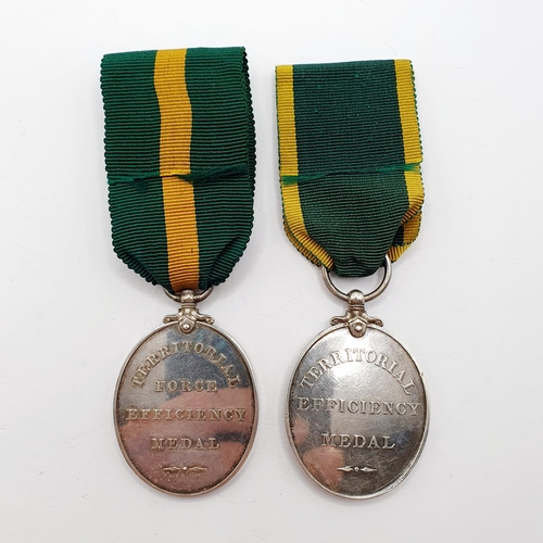 207 - A Territorial Efficiency Medal, awarded to 2063 L Sjt A Scott 4/Dorset Reg, and another, awarded to ... 