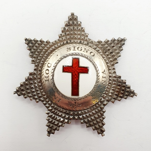 209 - A Victorian silver Masonic Knights Templar badge, London 1865