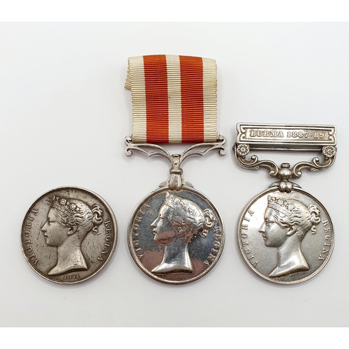 210 - An India General Service Medal, named to 72071 J P Worrall HMS Firefly with a Burma 1887-89 clasp, a... 