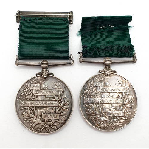 217 - A Volunteer Force LS Medal, awarded to 3184 Sjt C Anstead 3/London VRO, and another, awarded to 2664... 