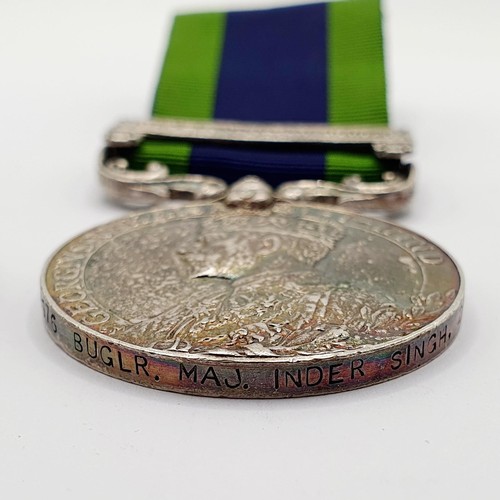 171 - An India Service Medal, awarded to 2576 Bugler Major Inder Singh 2/33 Sikhs, with an Afghanistan NWF... 