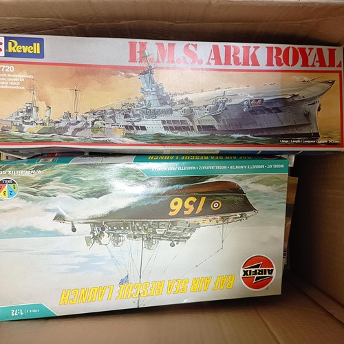 411 - Assorted Airfix, Revell and other kits (2 boxes)