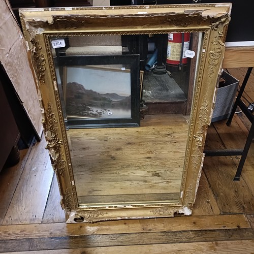 385A - A gilt framed mirror, two landscapes and two prints (5)