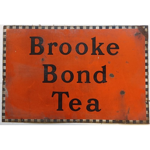 1033 - A Brooke Bond Tea enamel sign, 51 x 76 cm