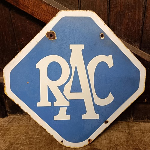 1047 - An RAC double sided enamel sign, 54.5 x 55.5 cm