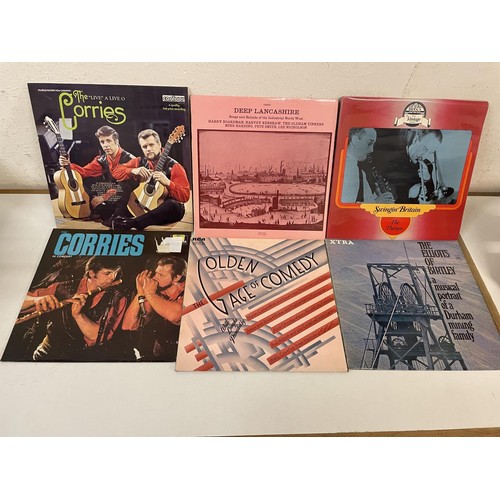 414 - Assorted vinyl LP records, folk, classical and other genres (2 boxes)