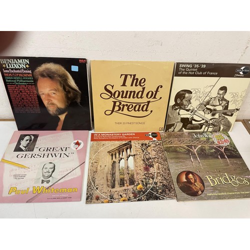 414 - Assorted vinyl LP records, folk, classical and other genres (2 boxes)