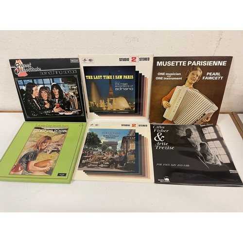 415 - Assorted vinyl LP records, folk, classical and other genres (2 boxes) 
Provenance:  From the estate ... 