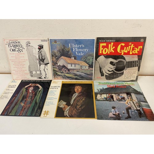 415 - Assorted vinyl LP records, folk, classical and other genres (2 boxes) 
Provenance:  From the estate ... 