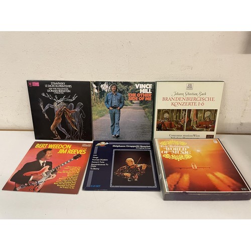 415 - Assorted vinyl LP records, folk, classical and other genres (2 boxes) 
Provenance:  From the estate ... 