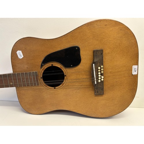 477 - A twelve string acoustic guitar