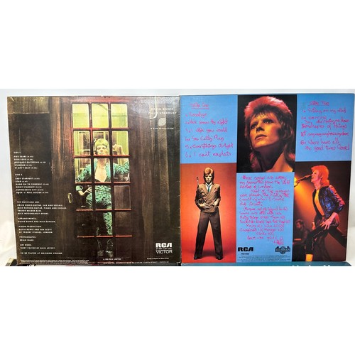 436 - David Bowie Ziggy Stardust vinyl LP, and David Bowie Pin Ups, David Bowie Hunky Dory, The Five Faces... 