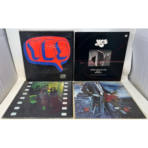 438 - Yes vinyl LPs, The Yes Album, Time And Space Word, Yes, Going For The One, b/w Awaken, Going For The... 