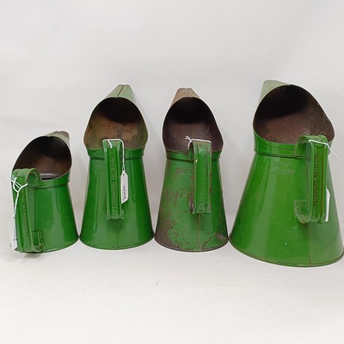 1004 - Four Duckham's oil pourers, the largest 27 cm high (4)