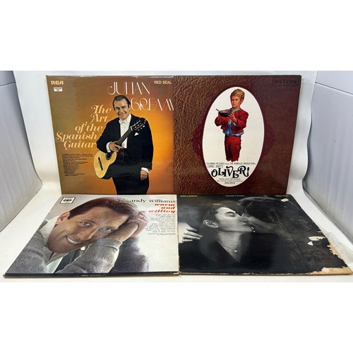 445 - Assorted vinyl LPs, to include Simon & Garfunkel, John Lennon, and The Supremes (qty)