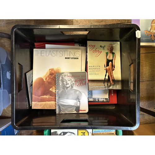 396 - Assorted Marilyn Monroe books and memorabilia (3 boxes) Provenance:  Sold on behalf of the SNCB Char... 