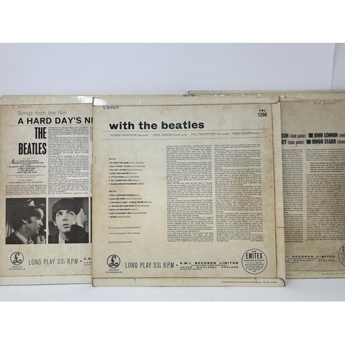 441 - The Beatles Help, vinyl LP, Rubber Soul, Please Please Me, With The Beatles, and A Hard Day's Night ... 