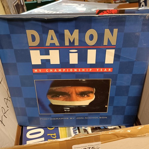 1075 - From a Damon Hill Fan: Assorted Damon Hill and other Formula One related books, collectors items and... 