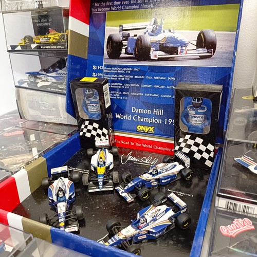 1080 - From a Damon Hill Fan: Assorted Formula One die-cast scale models of cars, including Damon Hill (box... 