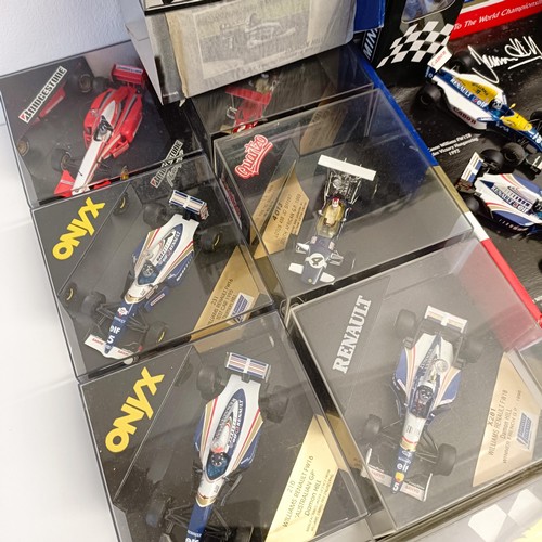 1080 - From a Damon Hill Fan: Assorted Formula One die-cast scale models of cars, including Damon Hill (box... 