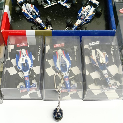 1080 - From a Damon Hill Fan: Assorted Formula One die-cast scale models of cars, including Damon Hill (box... 