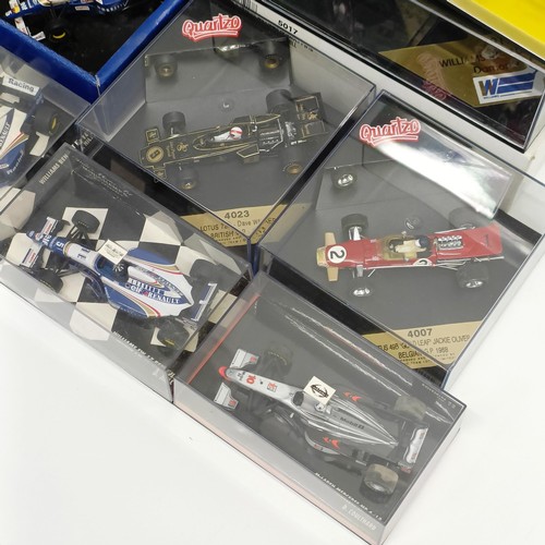 1080 - From a Damon Hill Fan: Assorted Formula One die-cast scale models of cars, including Damon Hill (box... 